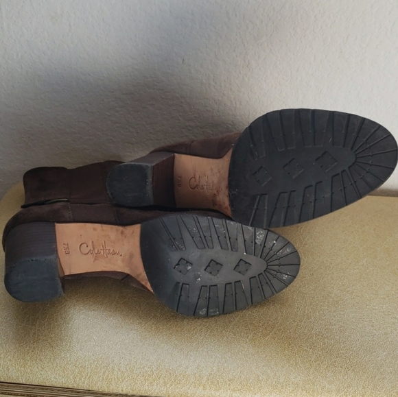 Cole Haan Chelsea Brown Ankle Strap Heeled Boots Size 7.5 - Picture 10 of 11